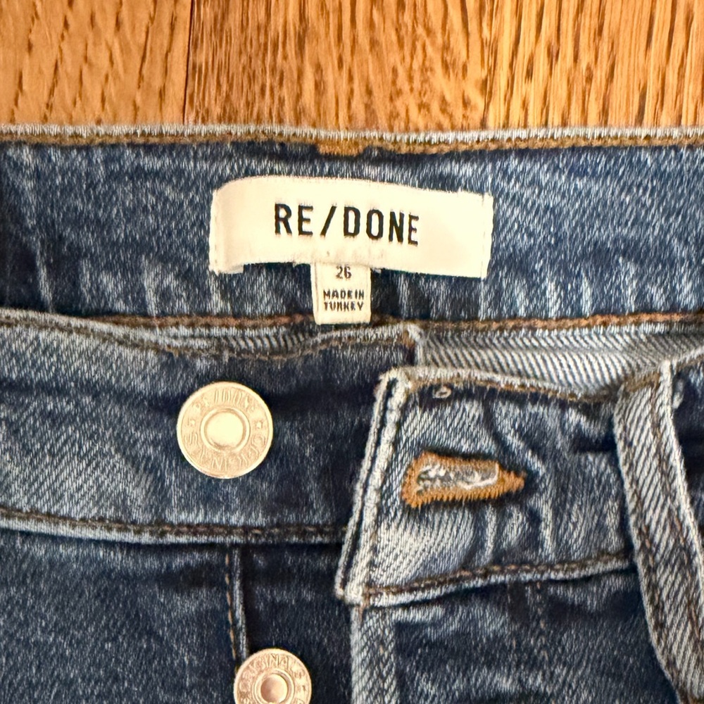Re/Done Stovetop Blue Denim Jeans - Picture 3 of 10